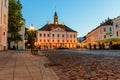 Tartu Town Hall and Historical centre, beautiful night view Royalty Free Stock Photo