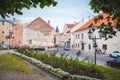 Tartu. Estonia.Picture of Univercity on fasade of house. Septemb Royalty Free Stock Photo