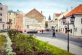 Tartu. Estonia.Picture of Univercity on fasade of house. Septemb Royalty Free Stock Photo