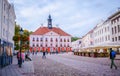 TARTU, ESTONIA. Tartu Town Hall. Main square of city. September