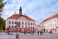 TARTU, ESTONIA. Tartu Town Hall. Main square of city. September