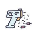 taser gun color vector doodle simple icon Royalty Free Stock Photo