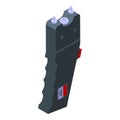 Taser police icon, isometric style