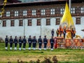 Flag Ceremony at Tashicho Dzong, Thimpu Palace, Thimpu, Bhutan