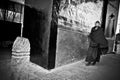 Tashilompu Monastery Monk in face mask Shigaste Tibet