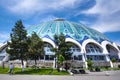 Tashkent Chorsu bazaar or Eski Juva bazaar. The word restroom written in uzbek language above the entrance