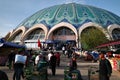 Tashkent, Uzbekistan, April 9 ,2023 Many people at Chorsu Bazaar is the traditional bazaar located in the center of the