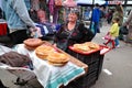 Tashkent, Uzbekistan : April 9 ,2023 Many people at Chorsu Bazaar is the traditional bazaar located in the center of the