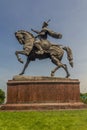 TASHKENT, UZBEKISTAN - MAY 3, 2018: Tamerlane Timur statue on the Skver Im. Amira Temura square in Tashkent, Uzbekist