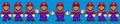 TASHKENT, UZBEKISTAN - September ,27, 2021 Super Mario World and Bros pixelated retro video game characters set Pixel art vector