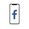 Facebook icon app logo on iphone screen