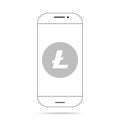 Litecoin LTC cryptocurrency icon vector iphone