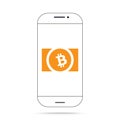 Bitcoin Cash BCH cryptocurrency icon vector iphone Royalty Free Stock Photo