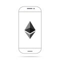 Ethereum ETH cryptocurrency icon vector iphone