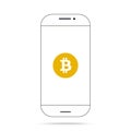 Bitcoin Cash Satoshi Vision BCHSV BSV cryptocurrency icon vector iphone Royalty Free Stock Photo