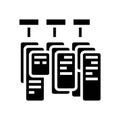 task batching time management glyph icon illustration