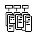 task batching time management line icon illustration