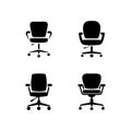 Task Chair Solid Icon for Work Comfort Royalty Free Stock Photo