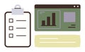 Task checklist and data analytics interface for productivity and reporting Royalty Free Stock Photo