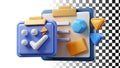 Task checklist icon, todo list, project management, and organization png transparent image Generative AI