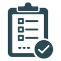 Task Complete Isolated Vector Icon easily editable Royalty Free Stock Photo