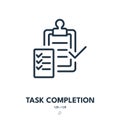 Task Completion Icon. Checklist, Agenda, Schedule. Editable Stroke. Vector Icon Royalty Free Stock Photo