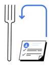 Task Delegation Concept with Checklist, Fork, and Circular Arrow Representation Royalty Free Stock Photo
