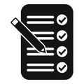 Task done icon simple vector. Event time Royalty Free Stock Photo