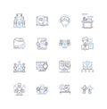 Task execution line icons collection. Efficiency, Productivity, Effectiveness, Execution, Performance, Planning, Time