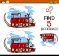 Task of finding differences cartoon