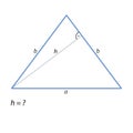 The task of finding the height of an isosceles triangle-01