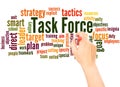 Task Force word cloud hand writing concept