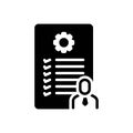Black solid icon for Task, job and document Royalty Free Stock Photo
