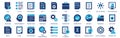 Task icon set in flat duotone solid icons web design. Pack pictograms with to do list, assignment, duty, project