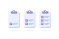 Task management check list, efficient work, project plan, fast progress, level up concept, assignment and exam, productivity Royalty Free Stock Photo