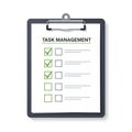 A task management clipboard with a checklist of completed items vector design Generative AI Royalty Free Stock Photo