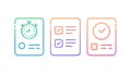 Task Management Icons: Checklist, Clock, and Document, vector design Generative AI Royalty Free Stock Photo