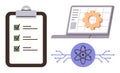 Task Management, Technology, and Innovation in Science-Based Workflow Processes Royalty Free Stock Photo