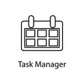 task manager icon. Element of web icon with name for mobile concept and web apps. Detailed task manager icon can be used for web Royalty Free Stock Photo