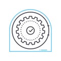 task mechanism line icon, outline symbol, vector illustration, concept sign Royalty Free Stock Photo