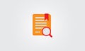 Search task paper vector icon