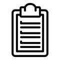 Task planning icon, outline style