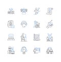 Task procedure line icons collection. Steps, Process, Method, Workflow, Checklist, Routine, System vector and linear
