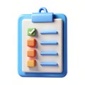 Task project management 3D icon isolated