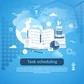 Task Scheduling Template Web Banner With Copy Space