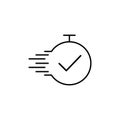 Task time line vector icon. Deadline, best time, completion. Fast time concept. Vector illustration for topics like business,