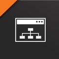 taskbar with hierarchy flowchart. Vector illustration decorative design Royalty Free Stock Photo