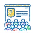 tasks for discussion on forum icon doodle illustration Royalty Free Stock Photo