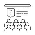 tasks for discussion on forum line icon vector illustration Royalty Free Stock Photo