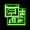tasks hierarchy digital processing neon glow icon illustration Royalty Free Stock Photo